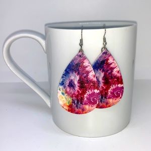 Handmade faux leather earrings NEW